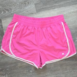 Pink fila shorts